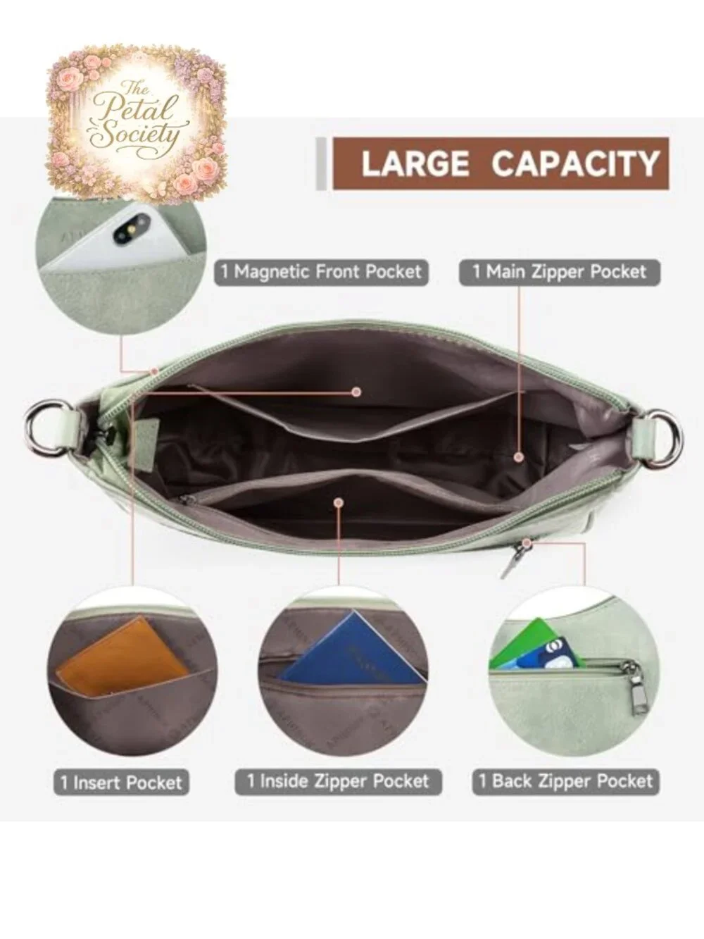 Trendy Vegan Leather Crossbody Purse with Adjustable Strap